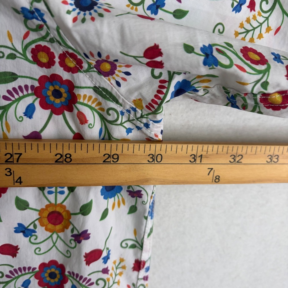 RSVLTS Talavera Cotton Blend Shirt Mens 4XL Short Sleeve Folk Art Floral Tile - Picture 7 of 8